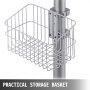 Cesta de almacenamiento práctica con carrito móvil VEVOR