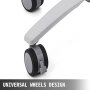 Carro móvil VEVOR con diseño de ruedas universales para un movimiento suave.