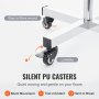 VEVOR Carro de Bandeja Quirúrgica de Acero Inoxidable Altura Ajustable de 81-140 cm Bandeja Quirúrgica con Ruedas Carga 16,5 kg Movimiento Silencioso para Almacenamiento Clínico Hotel Salón de Belleza