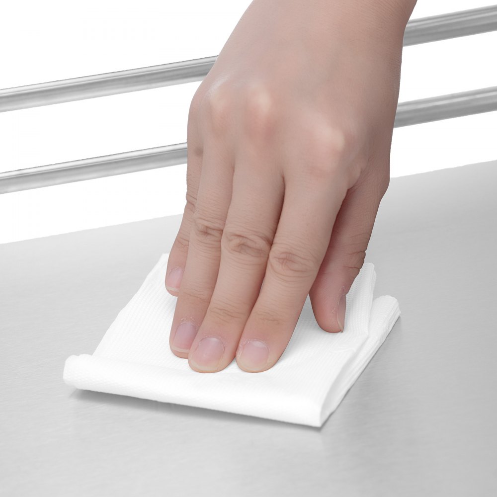 VEVOR Carro de Laboratorio de Acero Inoxidable 3 Niveles con Ruedas Bloqueables, Bandeja de Almacenamiento Móvil Resistente para Hospitales, Restaurantes, Cocinas, Salones, 615 x 410 x 870 mm