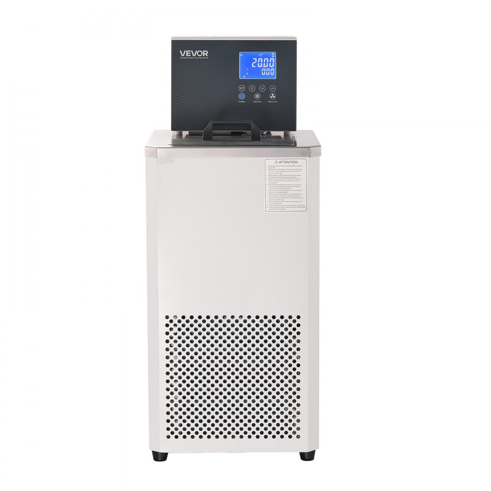 VEVOR Enfriador de Laboratorio con Bomba de Circulación, de -30 °C a 100 °C, 6 L de Doble Circulación Interna y Externa, para Bajas Temperaturas, por Agua Circulante, 180 x 160 x 150 mm, 1050 W
