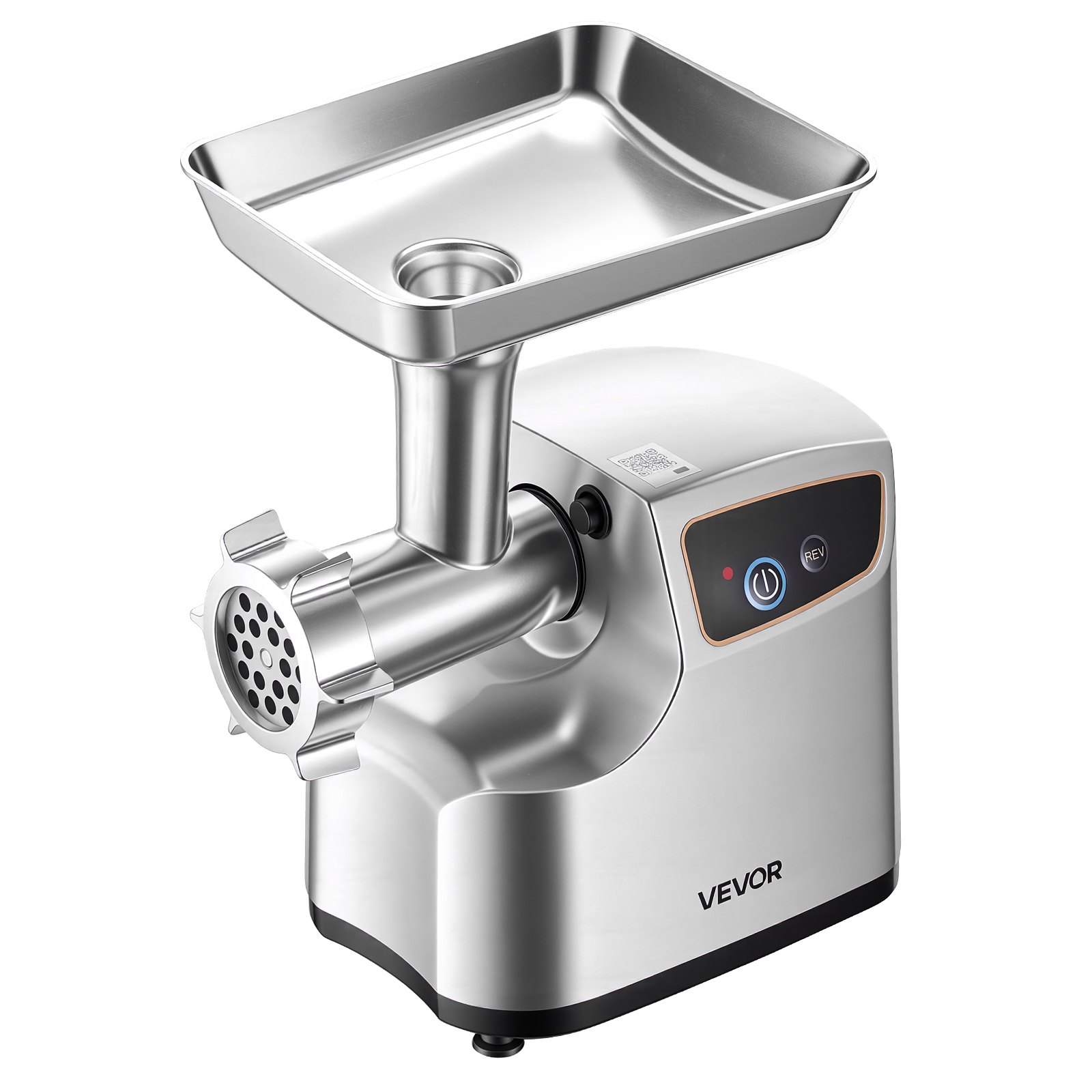 VEVOR Picadora de Carne 700 W 0,77 HP, Picadora de Carne Eléctrica Capacidad de 2,3 kg/min, con 3 Discos de Molienda, 3 Tubos de Embutir Salchichas, para Cocinas Domésticas, Restaurantes, Carnicerías