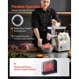 VEVOR Picadora de Carne Eléctrica de Encimera con Cuchilla, Capacidad de 3,2 kg/min, Placa de Molienda, para Hacer Salchichas, Acero Inoxidable, para Cocina y Restaurante, 375 x 240 x 420 mm