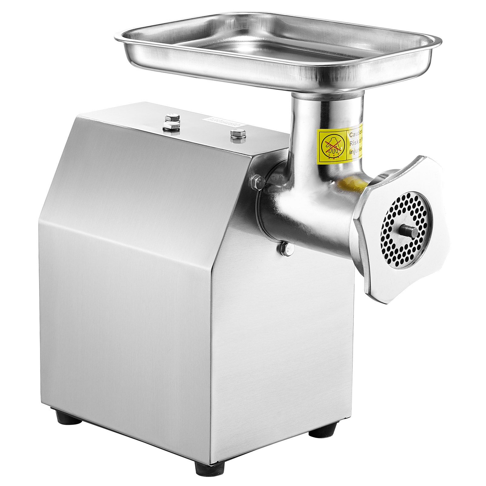 VEVOR Picadora de Carne Eléctrica Industrial de Encimera, Capacidad de 4,18 kg/min, con Cuchilla, Placa Molienda, para Hacer Salchichas, Acero Inoxidable, para Cocina y Restaurante, 430 x 248 x 440 mm