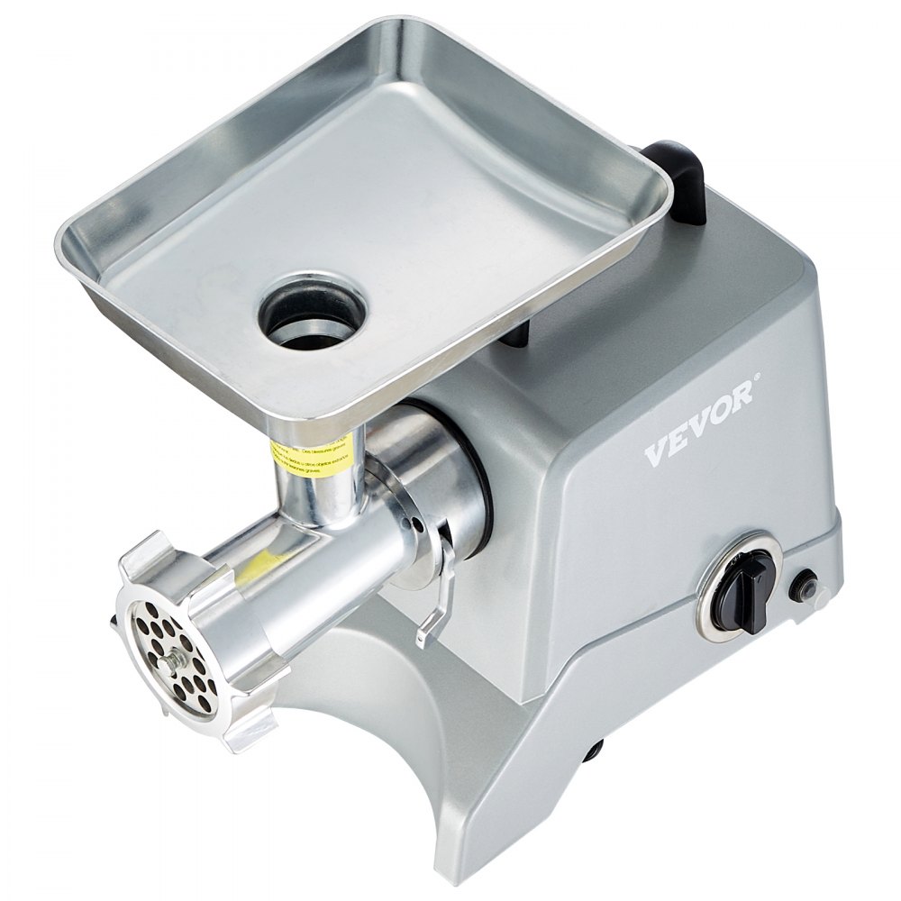 VEVOR Electric Meat Grinder 2.27 kg/min 575 W (800 W max.) Industrial Cutter with Blade (4.5 mm) & Grinding Plate & Sausage Filling Blade & 3 Tubes, Commercial Meat Cutter Made of Aluminum
