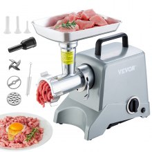 VEVOR Picadora de Carne Eléctrica Comercial 2,27 kg/min 575 W para Salchichas