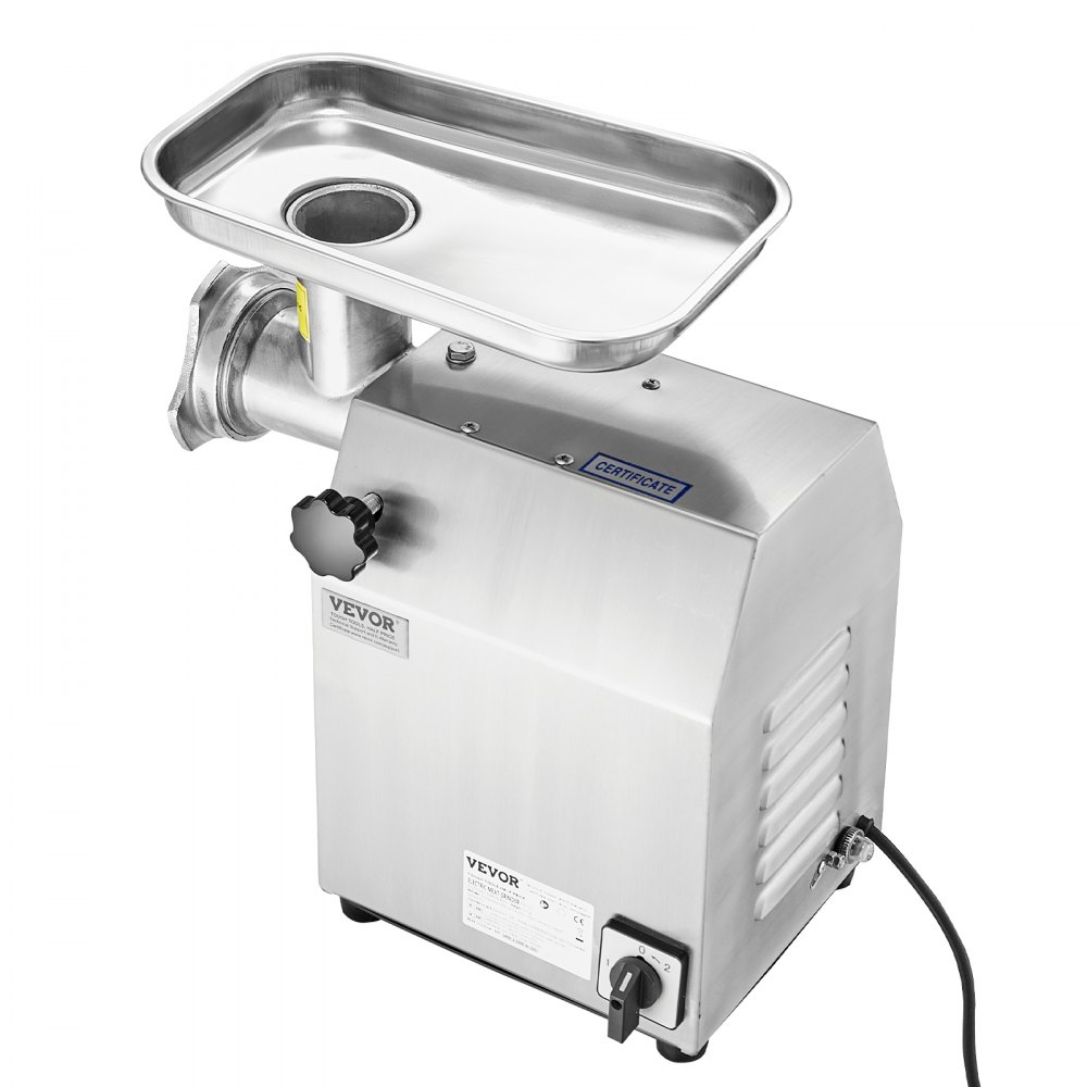VEVOR Picadora de Carne Eléctrica Comercial 2,5 kg por Minuto 375 x 240 x 420 mm