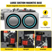 VEVOR Taladro Magnético 1200W 1,57" Taladro de Base Magnética Núcleo Magnético Taladradora Magnético Profesional Taladro Magnético con Conexión Al Cuello Fuerza Máxima Taladro Electromagnético
