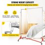 VEVOR Burro Perchero para Ropa en Z 60 x 159 x 215cm Perchero Resistente con 4 Ruedas de Acero Inoxidable Capacidad de 80kg Perchero Comercial con