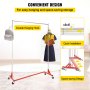 VEVOR Burro Perchero para Ropa en Z 60 x 159 x 215cm Perchero Resistente con 4 Ruedas de Acero Inoxidable Capacidad de 80kg Perchero Comercial con