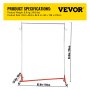 VEVOR Burro Perchero para Ropa en Z 60 x 159 x 215cm Perchero Resistente con 4 Ruedas de Acero Inoxidable Capacidad de 80kg Perchero Comercial con