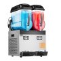 VEVOR Commercial Slush Machine 12L x 2 Dual Tank Slush Ice Machine for Frozen Drinks, 96 Cup Margarita Smoothie Machine for Home Parties, Restaurants, Cafes, and Bars