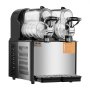 VEVOR Commercial Slushie Machine 3L x 2 Dual Tank Frozen Drink Machine, 24 Cup Stainless Steel Slushie Machine Soft Serve Maker for Parties, Restaurants, Cafes, Bars, Black