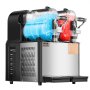 VEVOR Commercial Slushie Machine 3L x 2 Dual Tank Frozen Drink Machine, 24 Cup Stainless Steel Slushie Machine Soft Serve Maker for Parties, Restaurants, Cafes, Bars, Black