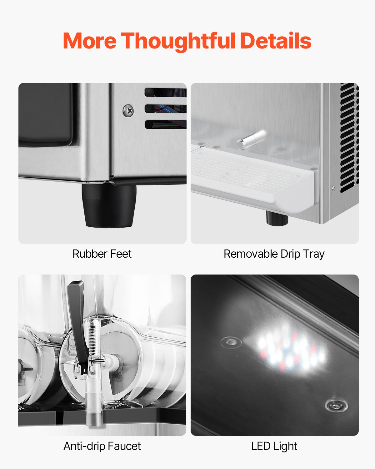 VEVOR Commercial Slushie Machine 12L x 3 Triple Tank Frozen Drink Machine, 144 Cup Stainless Steel Slushie Machine with Keypad Soft Serve Maker for Parties, Restaurants, Cafes, and Bars