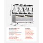 VEVOR Máquina para Hacer Granizados con 4 Tanques de 12 L, Máquina de Granizado Comercial para Margaritas, Batidos, sin Necesidad de Hielo, con Autolimpieza, para Restaurantes, Bares, Fiestas