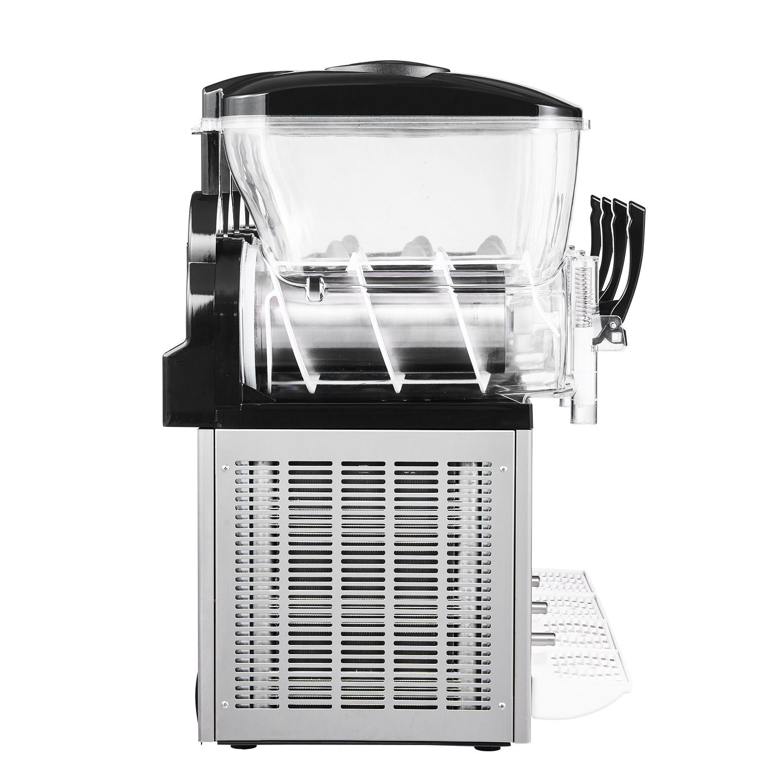 VEVOR Máquina para Hacer Granizados con 4 Tanques de 12 L, Máquina de Granizado Comercial para Margaritas, Batidos, sin Necesidad de Hielo, con Autolimpieza, para Restaurantes, Bares, Fiestas