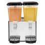 VEVOR Dispensador de Bebidas Comercial 18L x 2 Tanques Máquina de Bebidas Frías Heladas de Acero Inoxidable 370W Temperatura de Enfriamiento 7~12°C para Restaurantes, Bares, Fiestas, 46,5x45,5x67cm