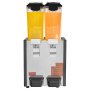 VEVOR Dispensador de Bebidas Comercial 10L x 2 Tanques Máquina de Bebidas Frías Heladas de Acero Inoxidable 270W Temperatura de Enfriamiento 7~12 °C para Restaurantes, Bares, Fiestas, 33x40,5x69 cm