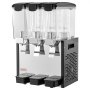 VEVOR Commercial Beverage Dispenser 3 Tanks 10 L / 10.6 QT Per Tank, Stainless Steel Juice Dispenser, Ice Tea Drink Machine with 7℃ to 12℃ Cooling Temperature, for Cold Drink Restaurant Bar Party
