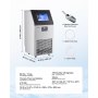 VEVOR Máquina para Fabricar Hielo 45 kg/24 h Almacenamiento de 13 kg, 45 Cubitos por Ciclo, de Acero Inoxidable, Independiente y Bajo Encimera, con Pantalla LED y Autolimpieza, para Bar, Restaurante