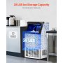 VEVOR Máquina de Hacer Hielo 50 kg/24 h Máquina de Hielo Independiente con Almacenamiento de 12,7 kg con Pantalla Digital LED 36 Cubitos de Hielo en 15 Minutos para Bar, Oficina, Restaurante