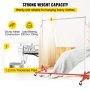 VEVOR Perchero Burro para Ropa en Z 60 x 159 x 160 cm Perchero Resistente con 4 Ruedas, Acero Inoxidable, Capacidad de 80 kg, Perchero Comercial con Base en Forma de Z con 2 Ganchos, Color Rojo 8,5 kg