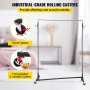 VEVOR Burro Perchero para Ropa en Z 60 x 165 x 180 cm Perchero Resistente con 4 Ruedas de Acero Inoxidable Capacidad de 80 kg Perchero Comercial con