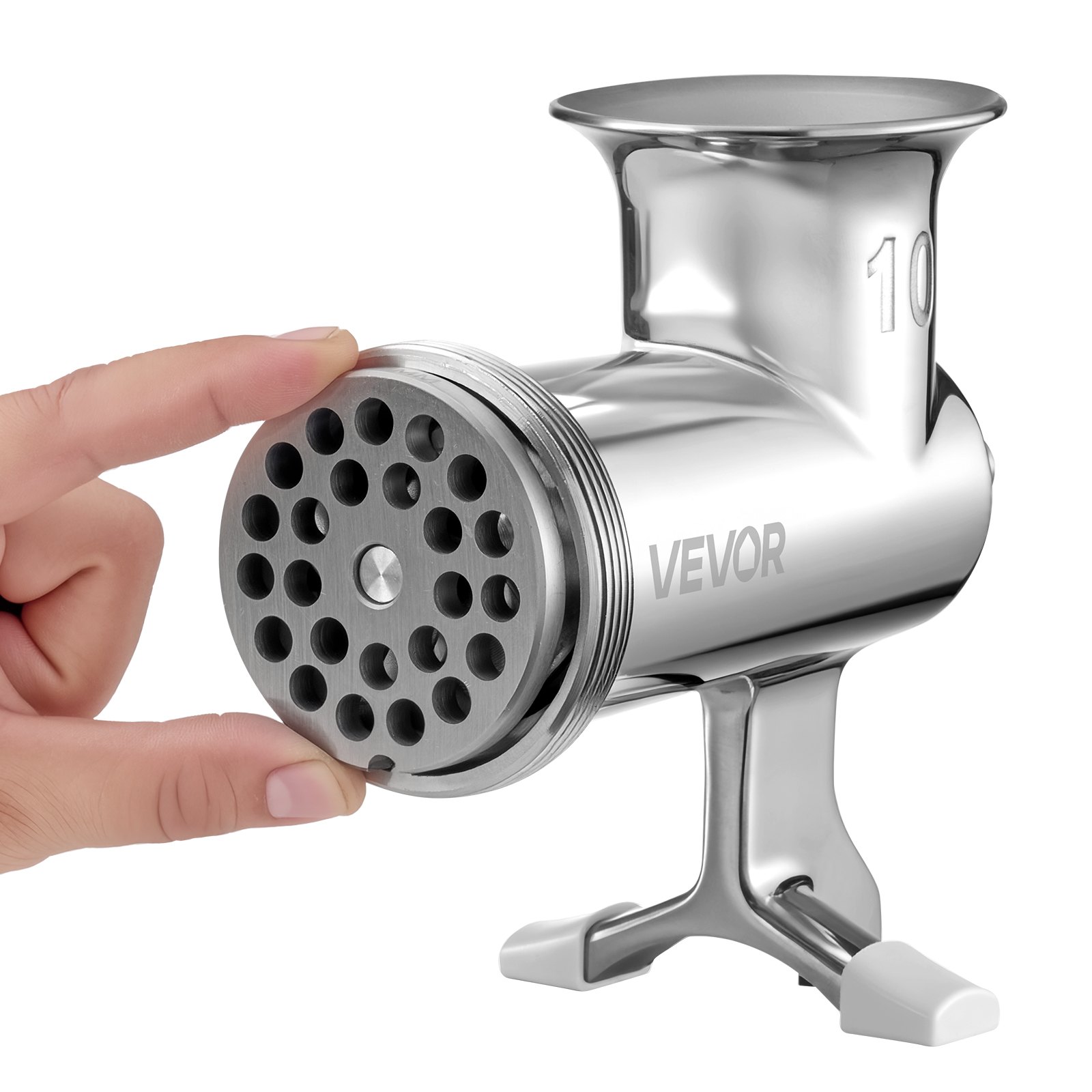 VEVOR Picadora de Carne Manual 8x19x28,5 cm Máquina para Moler Carne Acero Inoxidable Máquina de Picar Carne Doméstico con Tubo de Relleno de Salchicha Abrazadera de Mesa Ajustable para Cerdo Verduras