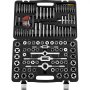 VEVOR 116-piece machine tap and die set, core drill, thread cutting set made of bearing steel, including 51 taps and 51 dies (metric/imperial).