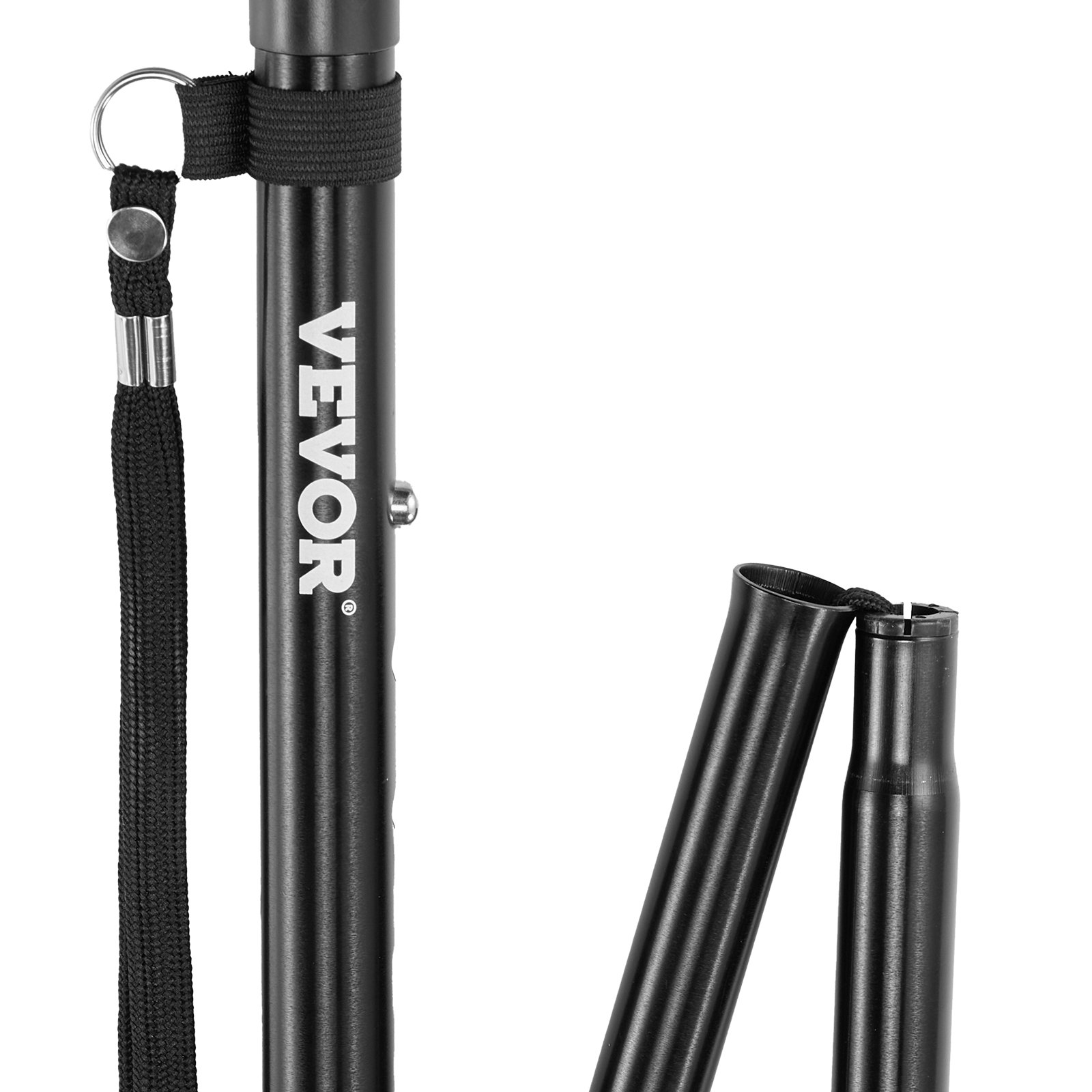 VEVOR walking stick, foldable walking stick with 8 height settings (735-915 mm), hiking stick, lightweight and portable aluminum walking aid for elderly adults, walking support with a 113 kg weight capacity
