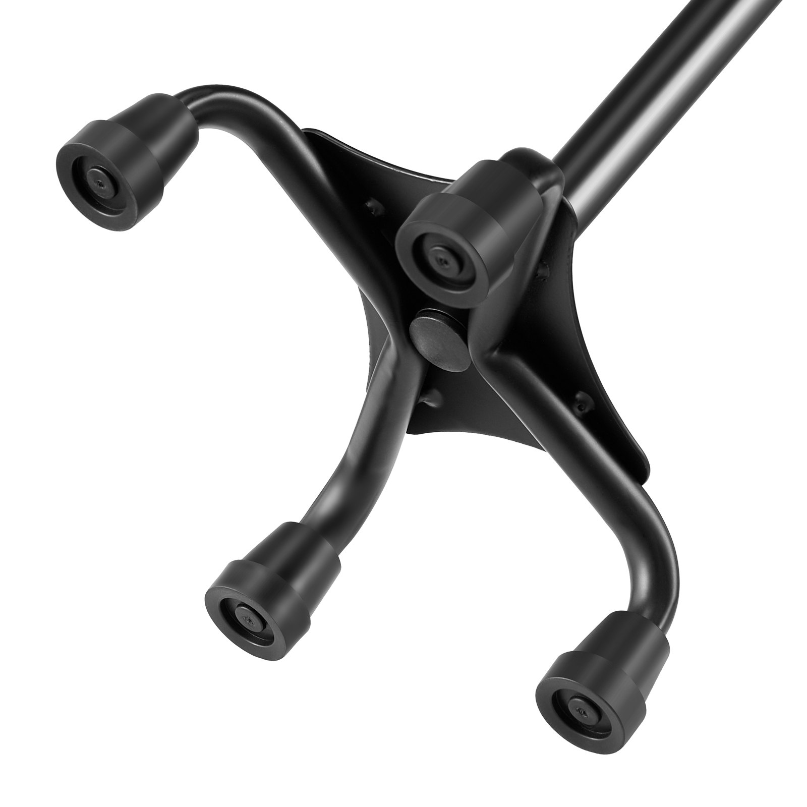 VEVOR Walking Stick, 10-Stage (725-955mm) Height-Adjustable Four-Legged Walking Stick, Lightweight & Portable Aluminum Walking Aid, Hiking Stick for Seniors, Adults, Men & Women, 113 kg Load Capacity