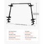 VEVOR Soporte de Herramientas de Caza para Caja de Carga de UTV, de Acero Aleado, Longitud Ajustable 650-1045 mm, Altura 720-930 mm, Compatible con Carrito de Golf Polaris Ranger General Pioneer