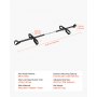 VEVOR Soporte de Herramientas de Caza, para Barras Antivuelco 1219-1448 mm, Compatible con Jaulas Antivuelco de Tubo Redondo y Perfiladas, Montaje en Techo, Maximiza el Espacio Interior, con Correa