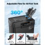 VEVOR Filtro Externo para Acuario 1200 L/h, Filtro Canister de 3 Etapas, Ruido Inferior a 40 dB, Uso Nocturno con Motor de Cobre, Caudal Ajustable, Sellado de 5 Capas para Acuarios de 284-378,5 L