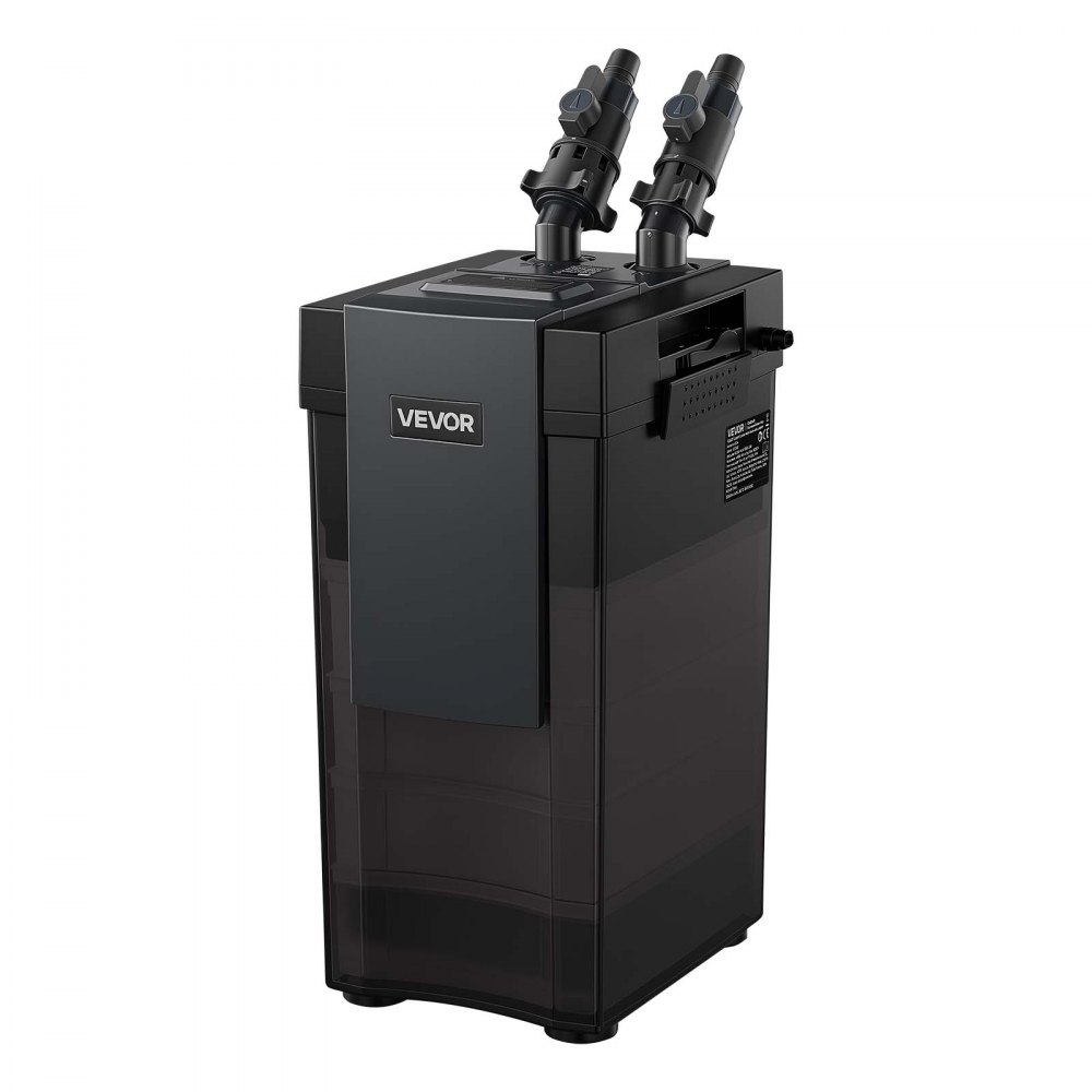 VEVOR Filtro Externo para Acuario 1500 L/h, Filtro Canister de 4 Etapas, Sellado de 5 Capas, Motor de Cobre, Caudal Ajustable y Ruido Inferior a 39 dB para Uso Nocturno para Acuarios de 378,5-473 L