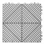 VEVOR Baldosas para Garaje Entrelazadas, 310 x 310 mm, Paquete de 50 Unidades, Azulejos de Drenaje de Polipropileno, Antideslizante, Autoventilado, Suelo Modular para Baño Cocina Piscina, Color Gris