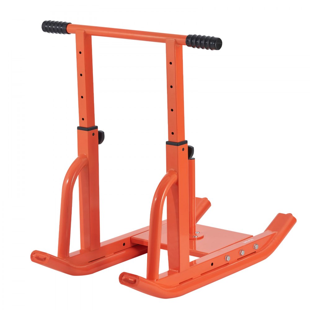 VEVOR Trineo de Entrenamiento Físico para Mejorar la Velocidad en Ejercicios Atléticos, con Mango de Altura Ajustable, Compatible con Discos de Pesas de 25/51 mm, Naranja, 900 x 702 x 820 mm