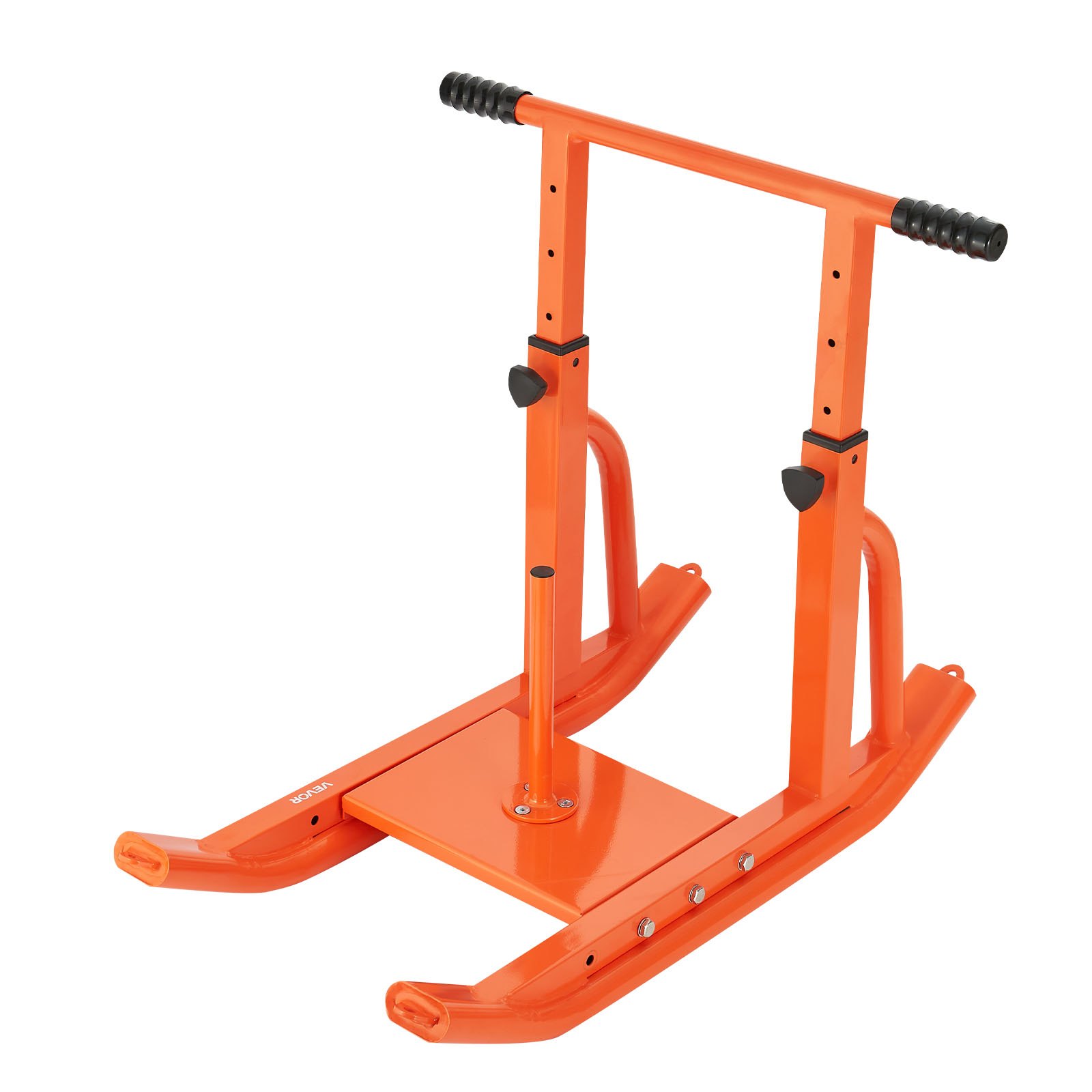 VEVOR Trineo de Entrenamiento Físico para Mejorar la Velocidad en Ejercicios Atléticos, con Mango de Altura Ajustable, Compatible con Discos de Pesas de 25/51 mm, Naranja, 900 x 702 x 820 mm