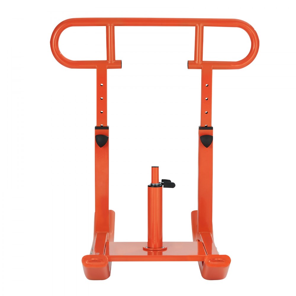 VEVOR Trineo de Entrenamiento Físico para Mejorar la Velocidad en Ejercicios Atléticos, con Mango Envolvente Ajustable de Altura Ajustable, Compatible con Discos de Pesas de 25/51 mm, Naranja