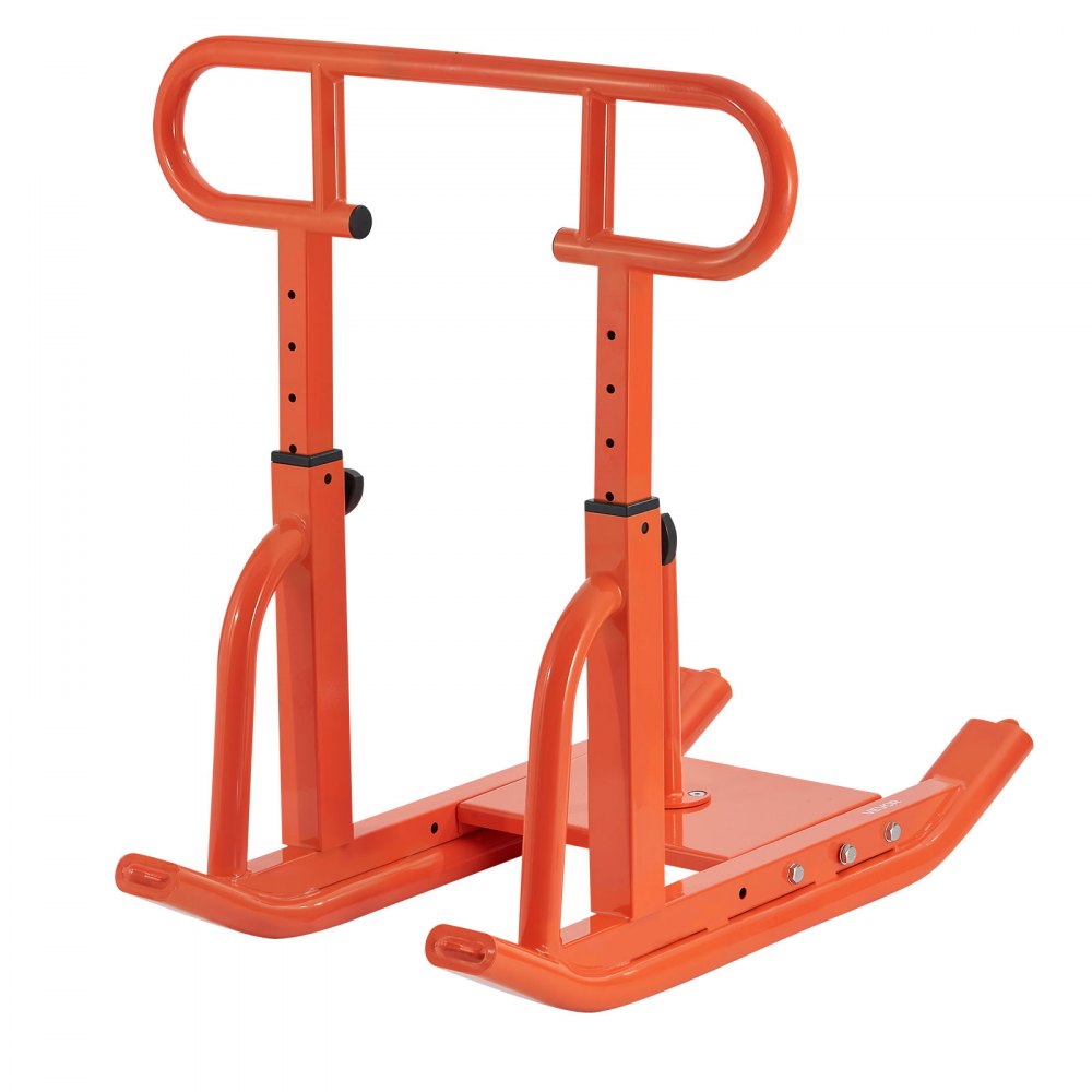 VEVOR Trineo de Entrenamiento Físico para Mejorar la Velocidad en Ejercicios Atléticos, con Mango Envolvente Ajustable de Altura Ajustable, Compatible con Discos de Pesas de 25/51 mm, Naranja