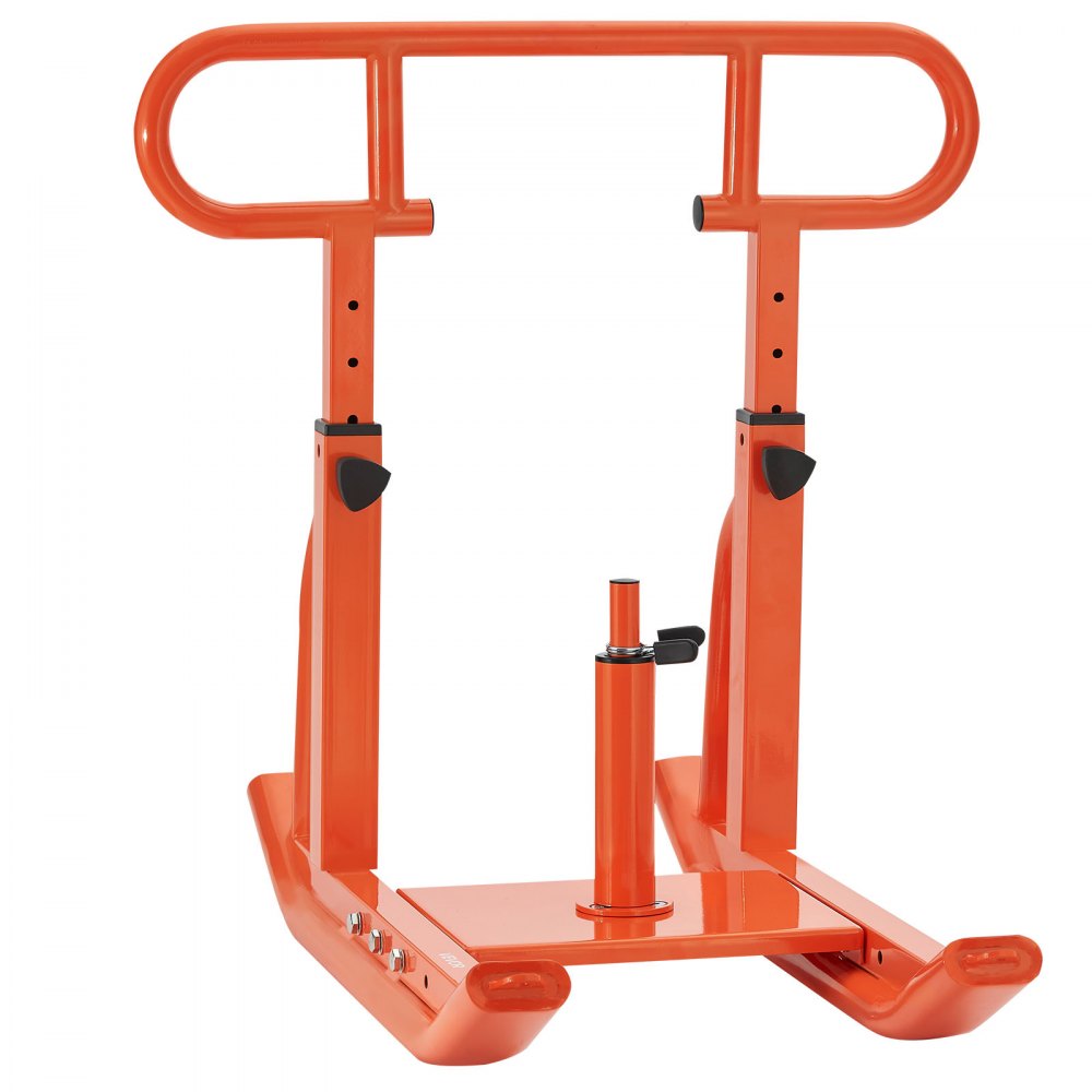 VEVOR Trineo de Entrenamiento Físico para Mejorar la Velocidad en Ejercicios Atléticos, con Mango Envolvente Ajustable de Altura Ajustable, Compatible con Discos de Pesas de 25/51 mm, Naranja