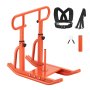 VEVOR Trineo de Entrenamiento Físico para Mejorar la Velocidad en Ejercicios Atléticos, con Mango Envolvente Ajustable de Altura Ajustable, Compatible con Discos de Pesas de 25/51 mm, Naranja