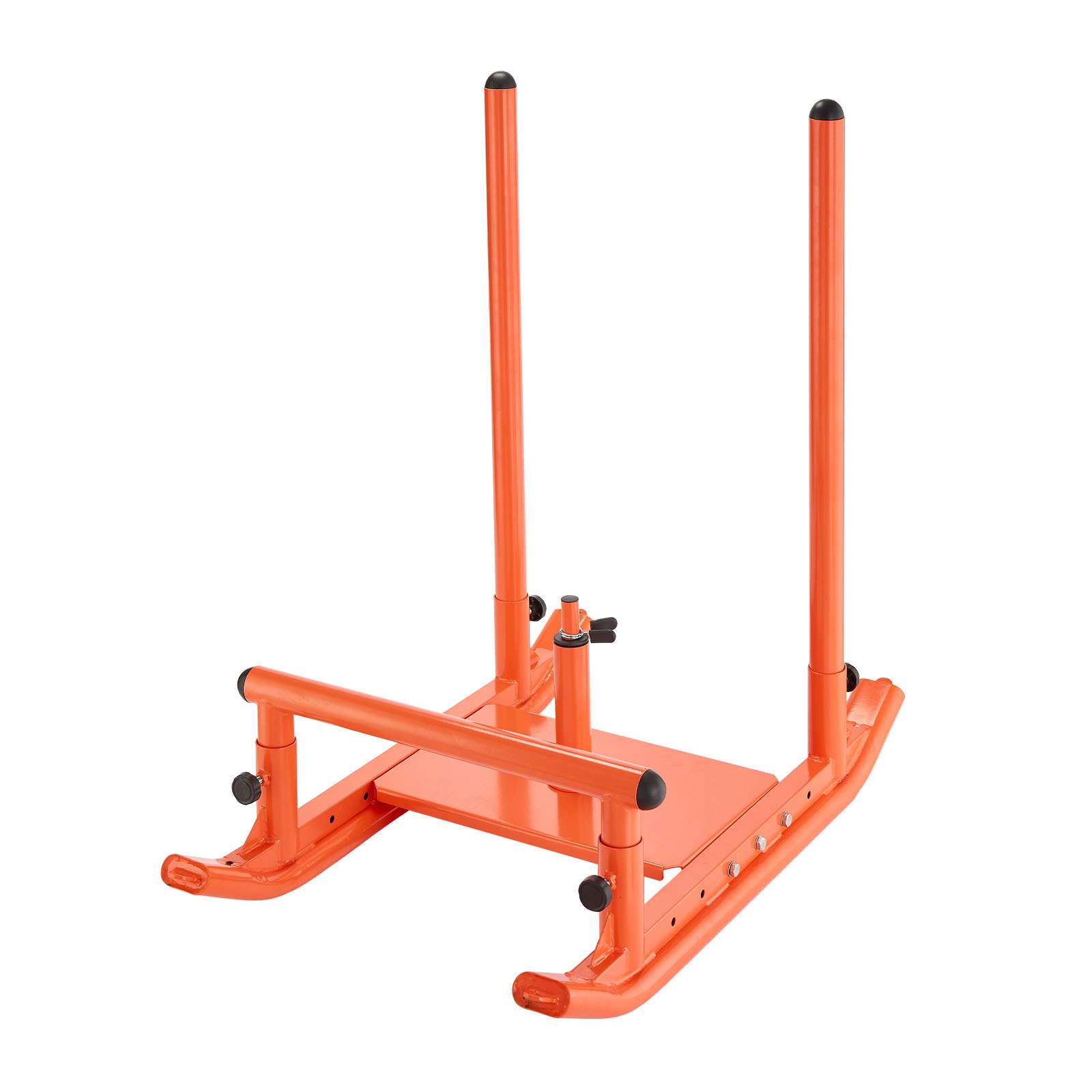 VEVOR Trineo de Potencia para Entrenamiento de Fuerza, para Mejorar la Velocidad en Ejercicios Atléticos, con Mango en T, Compatible con Discos de 25/51 mm, Color Naranja, 1030 x 660 x 1040 mm