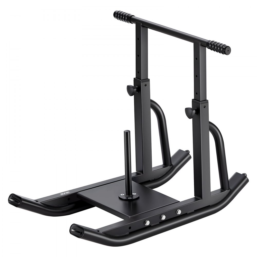 VEVOR Trineo de Entrenamiento Físico para Mejorar la Velocidad en Ejercicios Atléticos, con Mango en Forma T de Altura Ajustable, Compatible con Discos de Pesas de 25/51 mm, Negro, Acero Q235