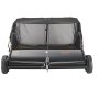 VEVOR Barredora de Césped con Remolque de 108 cm Colector de Hojas y Pasto de Gran Capacidad de Pies con Altura de Barrido Ajustable, Diseño de Cuerda de Descarga para Agarrar Escombros y Pasto