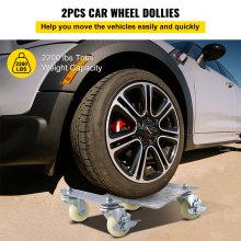 VEVOR 2 Piezas de Ruedas para Neumáticos Capacidad de 1100 lbs/500 kg Ruedas de Coche o Furgoneta, Carretilla de Posicionamiento de Cojinetes de Bola, Recuperación de Gato de Reparación Automática
