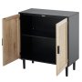 VEVOR Rattan Cabinet, Rattan Chest of Drawers, 1 pc. Storage Cabinet with 2 Magnetic Doors, Sideboard Buffet Cabinet with Adjustable Shelves, Ideal for Hallway, Entrance Area, Living Room or Kitchen