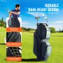 Bolsa para carrito de golf VEVOR con nailon duradero e impermeable, cremalleras de metal esmaltado y asa resistente al desgarro.