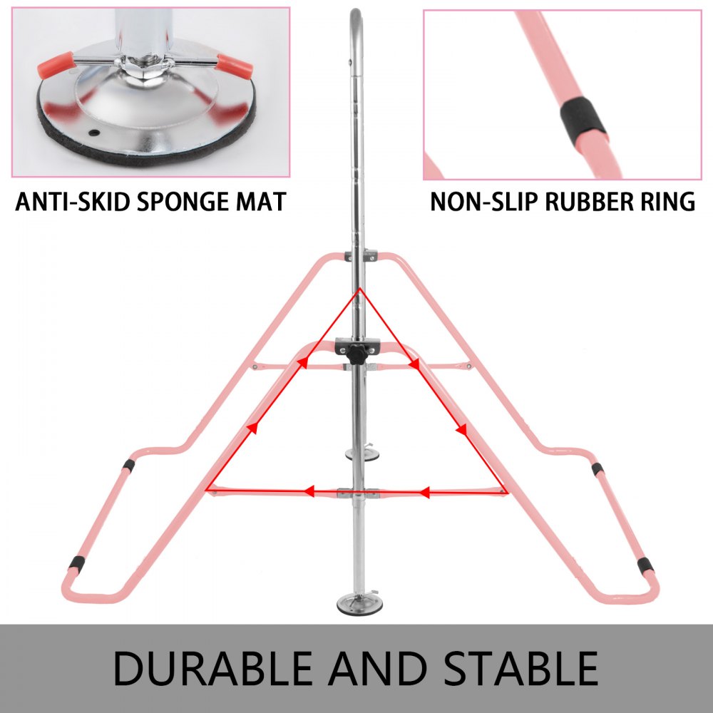 Barras de dominadas para montar en la pared, barra horizontal de acero con  asas ajustables, barra de entrenamiento de núcleo de brazo de gimnasio en